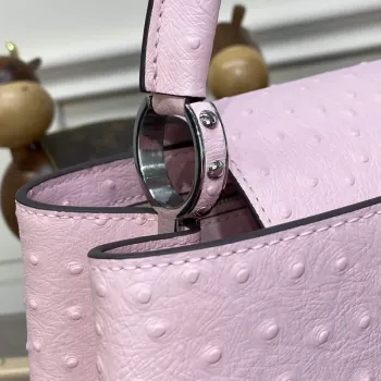 LV N81279 Louis Vuitton Capucines MM Kabelka Rose Calypso