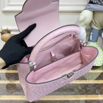 LV N81279 Louis Vuitton Capucines MM Kabelka Rose Calypso