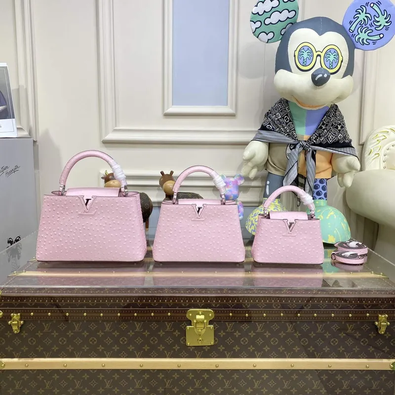 LV N81279 Louis Vuitton Capucines Mini Kabelka Rose Calypso