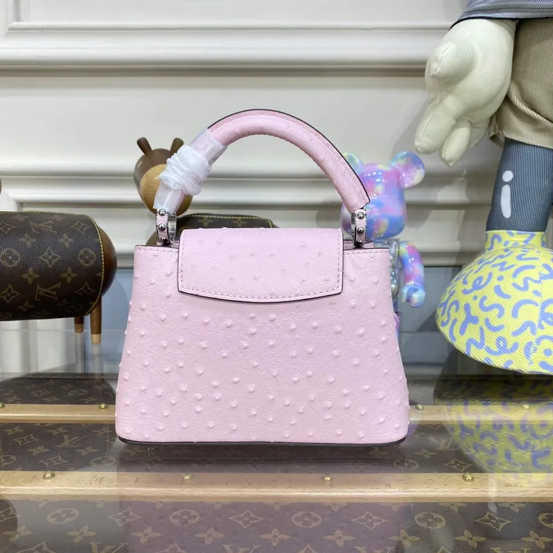 LV N81279 Louis Vuitton Capucines Mini Kabelka Rose Calypso