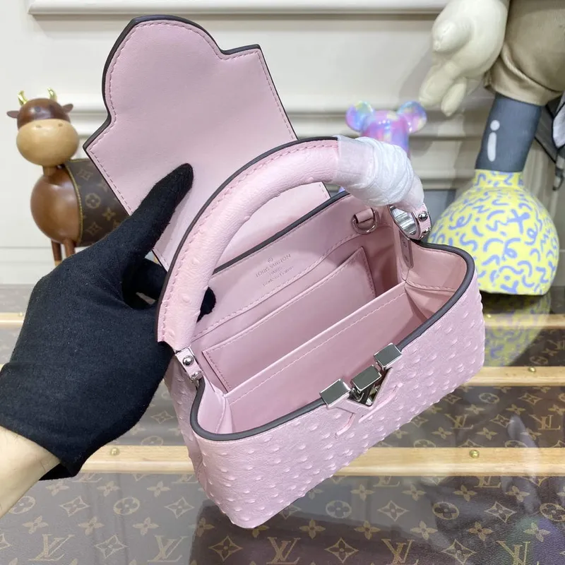 LV N81279 Louis Vuitton Capucines Mini Kabelka Rose Calypso