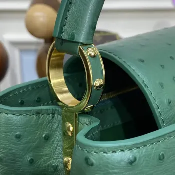 LV N93075 Louis Vuitton Capucines MM Kabelka Mátově Zelená