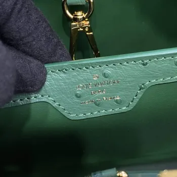 LV N93075 Louis Vuitton Capucines MM Kabelka Mátově Zelená