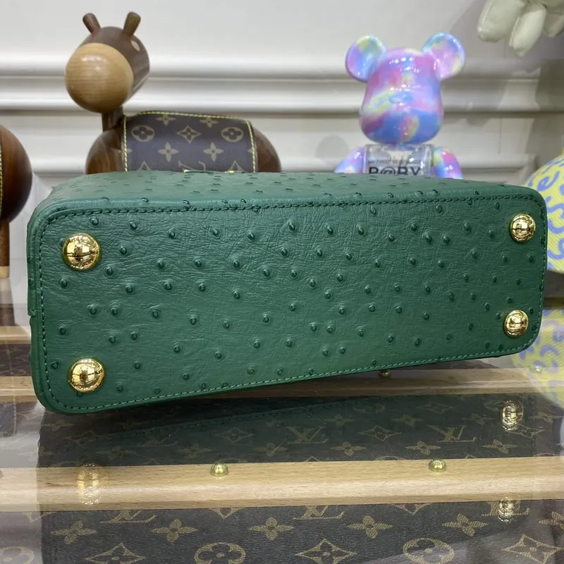 LV N93075 Louis Vuitton Capucines BB Kabelka Mátová Zelená