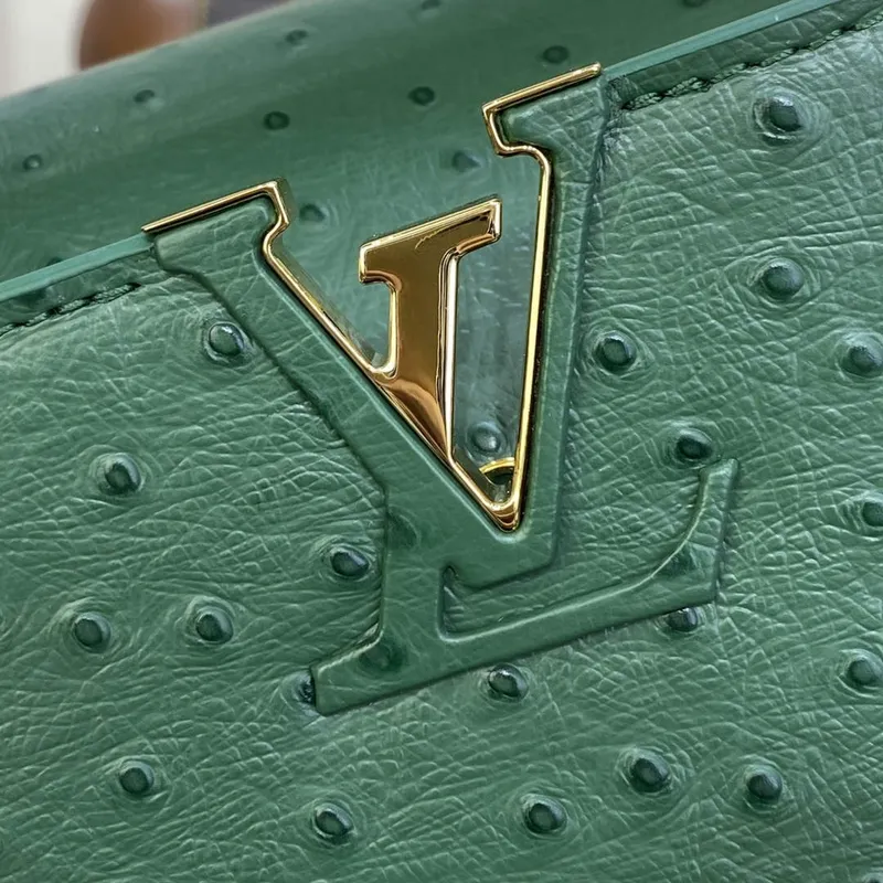 LV N93075 Louis Vuitton Capucines BB Kabelka Mátová Zelená