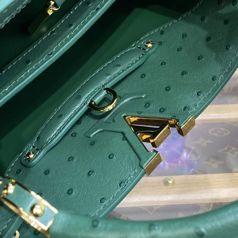 LV N93075 Louis Vuitton Capucines BB Kabelka Mátová Zelená