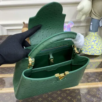 LV N93075 Louis Vuitton Capucines BB Kabelka Mátová Zelená