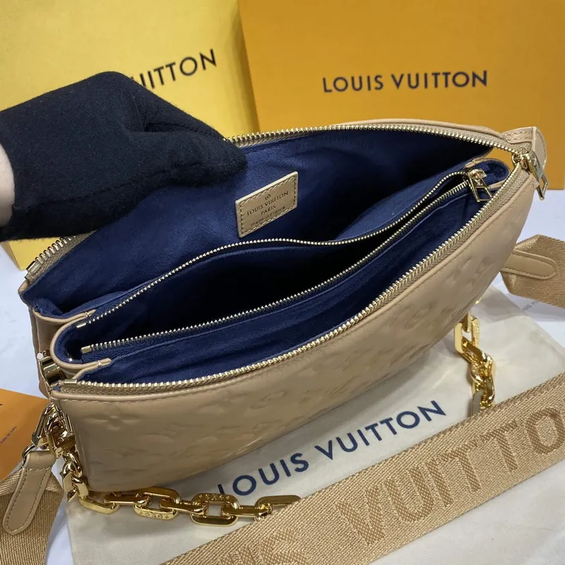 LV M21261 Louis Vuitton Coussin PM Taška Meruňková
