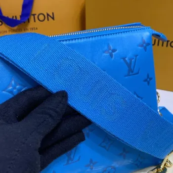 LV M21282 Louis Vuitton Coussin PM Taška Tyrkysová modrá