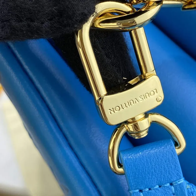 LV M21282 Louis Vuitton Coussin PM Taška Tyrkysová modrá