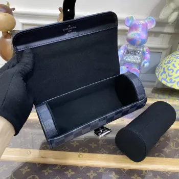 LV M32719 Louis Vuitton 3 Pouzdro na hodinky Taige kůže