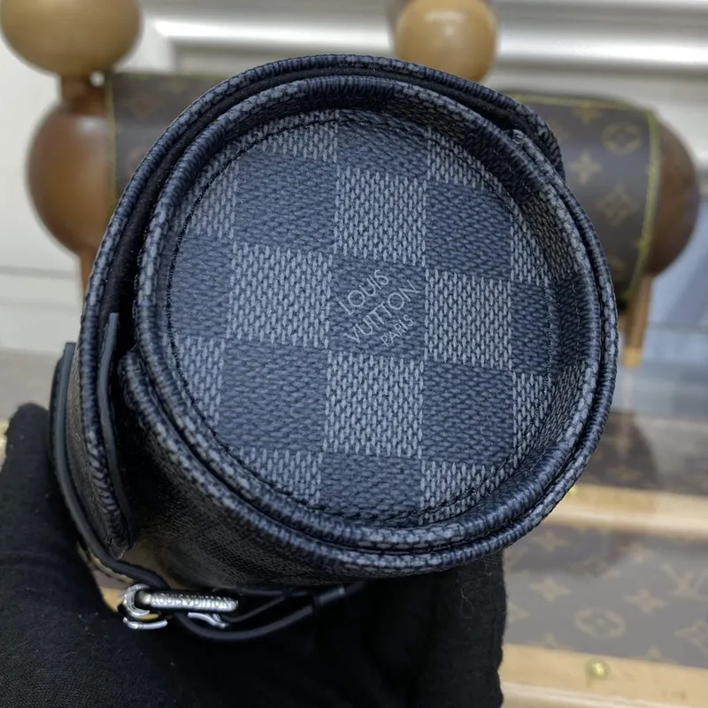 LV N41137 Louis Vuitton 3 Pouzdro na hodinky Damier Graphite Canvas