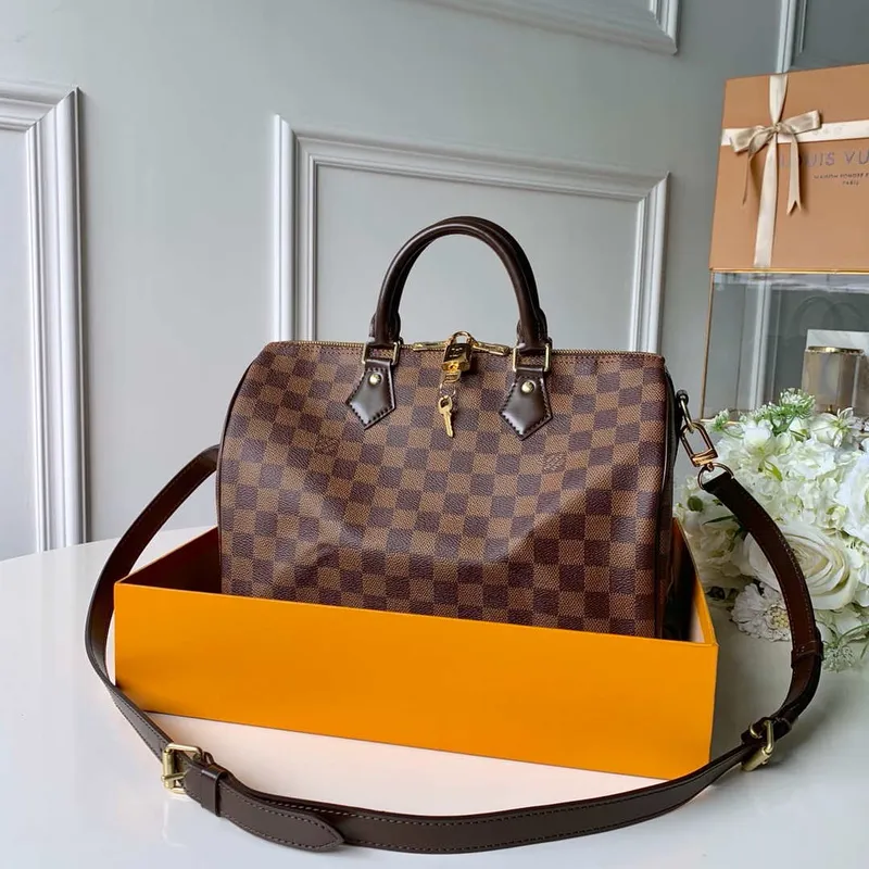 Louis Vuitton N41367 LV Speedy 30 Taška Damier Ebene Plátno