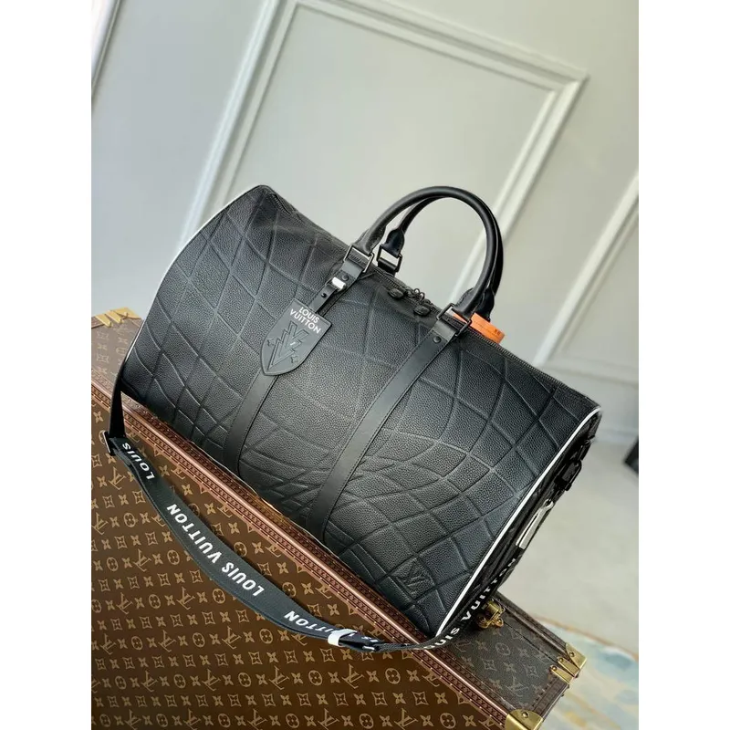 LV M21382 Louis Vuitton Keepall Bandouliere 50 Taška Černá