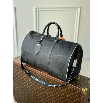 LV M21382 Louis Vuitton Keepall Bandouliere 50 Taška Černá