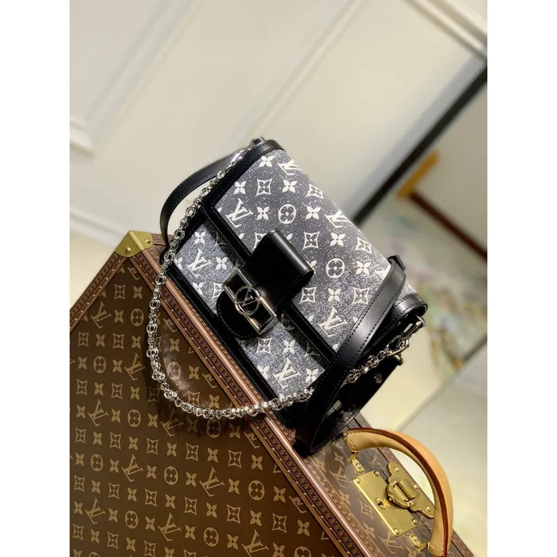 LV M21458 Louis Vuitton Dauphine MM Taška Šedá