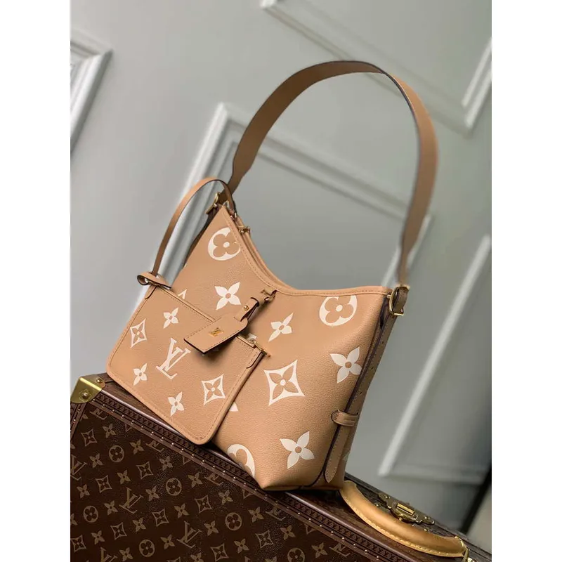 Louis Vuitton LV M46293 Carryall PM monogram M46293 Hnědá a žlutá