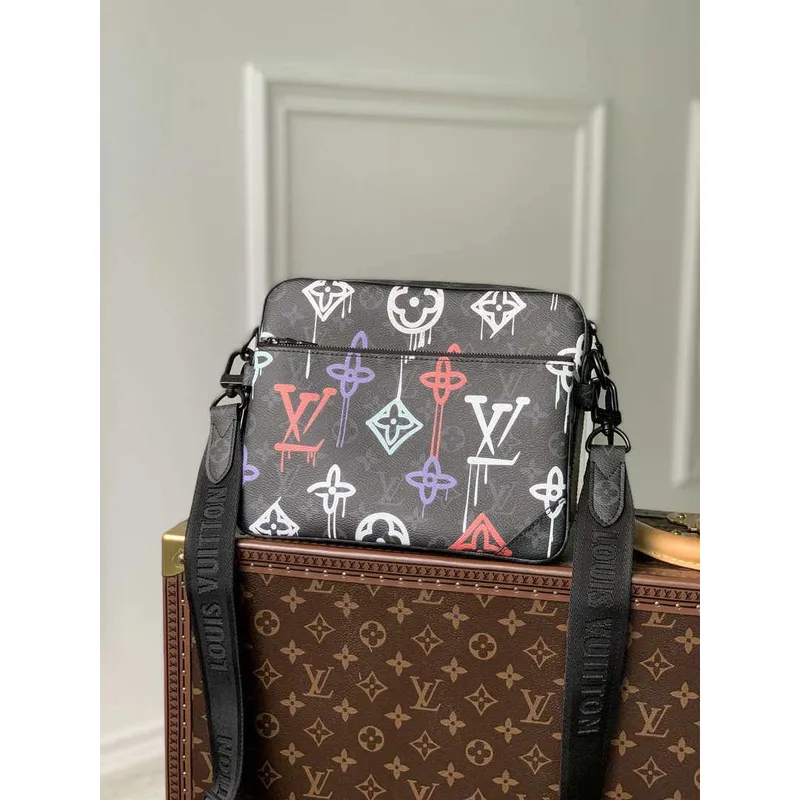 Louis Vuitton M21396 Trio Messenger Monogram LV Graffiti Oranžová