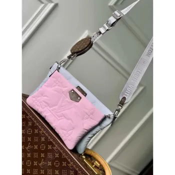 LV M21056 Louis Vuitton Maxi Multi Pochette Accessoires Taška M58977 Stříbrná a Světle Růžová