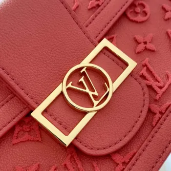 LV M20749 Louis Vuitton Dauphine MM Taška Monogram Fluo Růžová