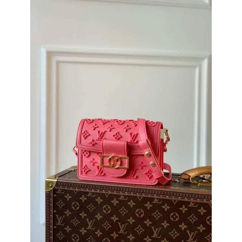 LV M20747 Louis Vuitton Dauphine BB Taška Monogram Fluo Růžová