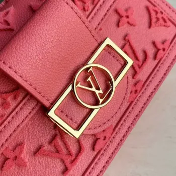 LV M20747 Louis Vuitton Dauphine Mini Bag Monogram Fluo Růžová