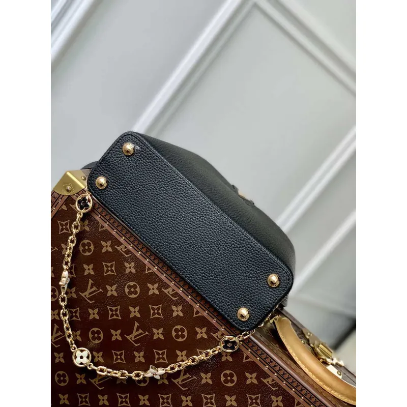 LV M20708 Louis Vuitton Capucines Mini Kabelka Černá