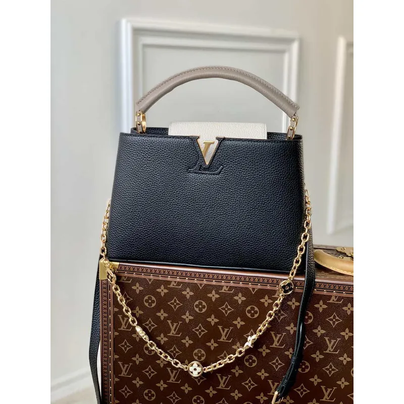 LV M20708 Louis Vuitton Capucines BB Kabelka Černá