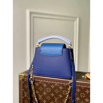 LV M20844 Louis Vuitton Capucines Mini Kabelka Modrá