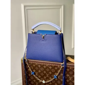 LV M20844 Louis Vuitton Capucines BB Kabelka Modrá