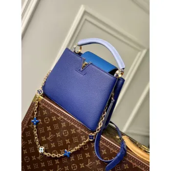 LV M20844 Louis Vuitton Capucines BB Kabelka Modrá