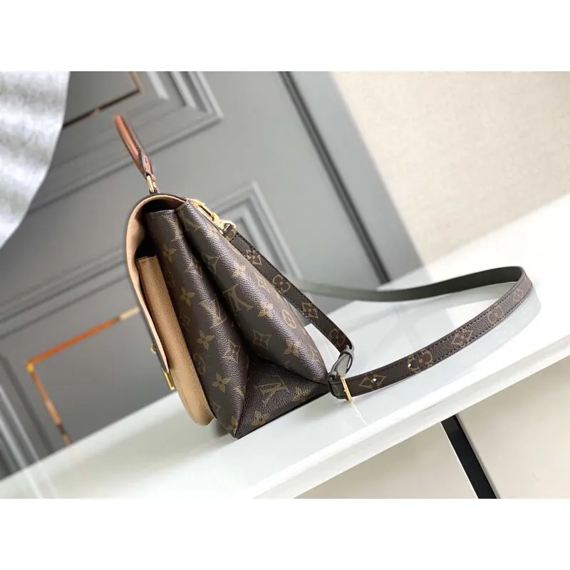 LV M44257 Louis Vuitton Marignan Messenger Top Handle Monogram M43960 Taška Meruňková