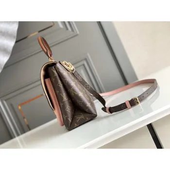 LV M44259 Louis Vuitton Marignan Messenger Top Handle Monogram M44286 Taška Růžová