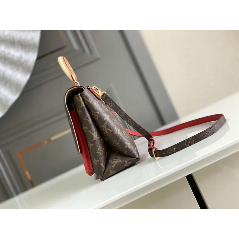 LV M44286 Louis Vuitton Marignan Messenger Top Handle M44259 Monogram Taška Červená