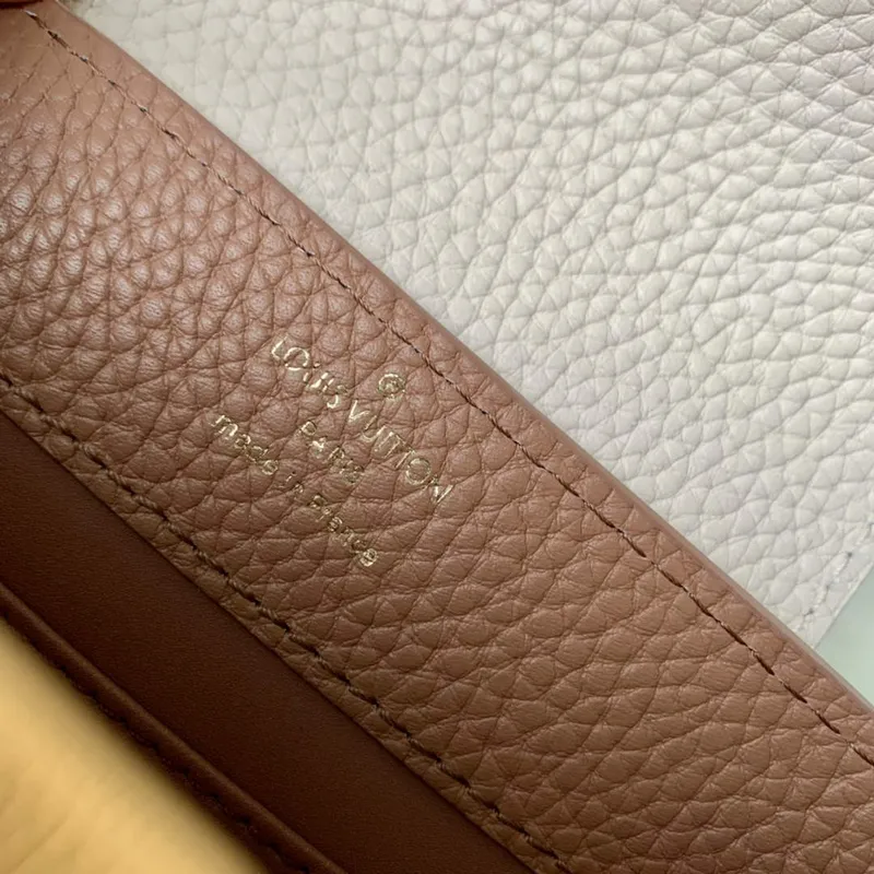 LV M21045 Louis Vuitton Capucines Mini Kabelka Trianon Růžová / Šedobéžová