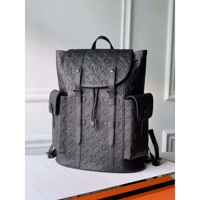 Louis Vuitton LV M55699 Batoh Christopher Taurillon Monogram N41379 Černá