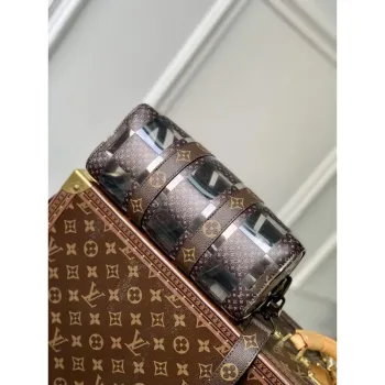 LV M20872 Louis Vuitton Keepall Bandouliere 25 Taška Hnědá