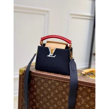 LV M20704 Louis Vuitton Capucines Mini Kabelka Černá