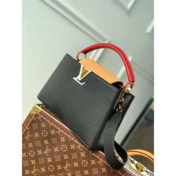 LV M20704 Louis Vuitton Capucines MM Kabelka Černá