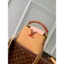 LV M20784 Louis Vuitton Capucines Mini Kabelka Dřevěná Hnědá