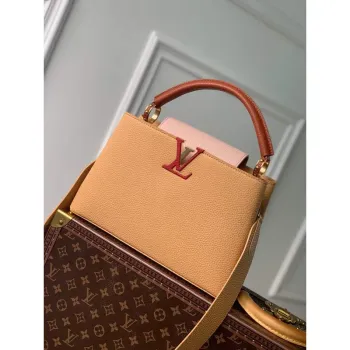 LV M20784 Louis Vuitton Capucines MM Kabelka Dřevo Hnědá