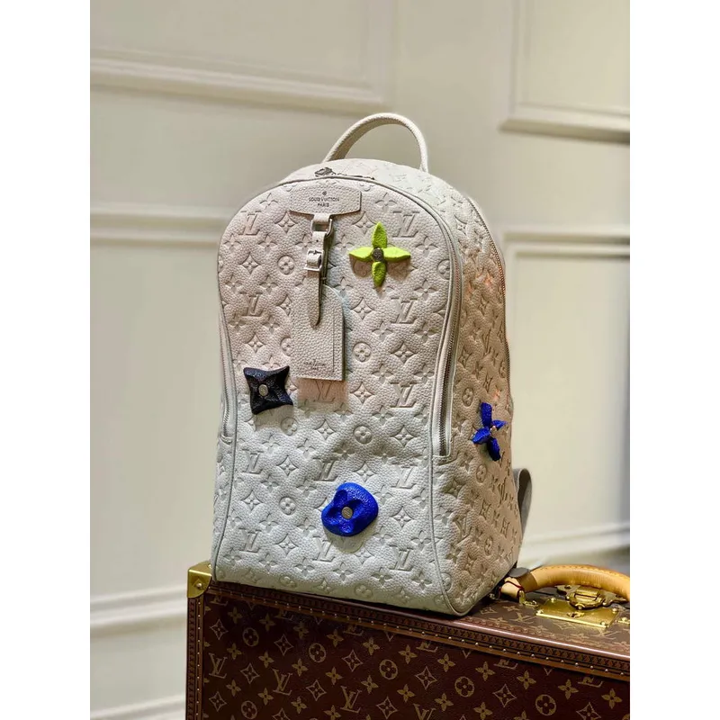 LV M20877 Louis Vuitton Ellipse Batoh Jiná Kůže Světle šedá