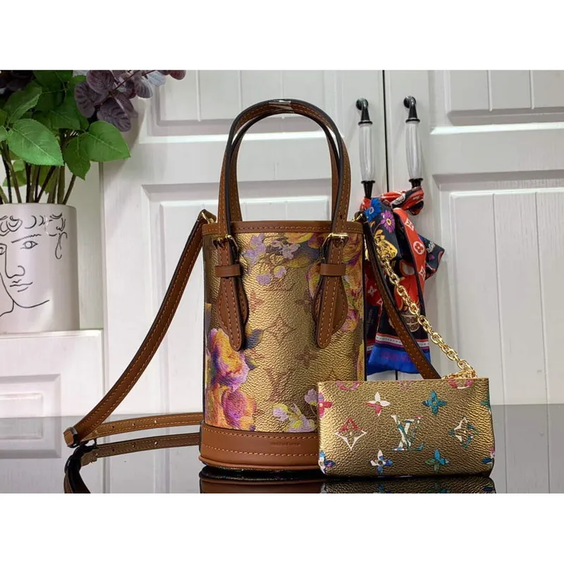 LV M81724 Louis Vuitton Nano Bucket Bag Zlatá