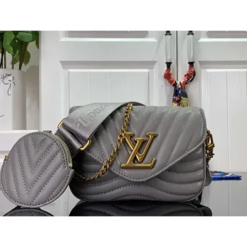 LV M56467 Louis Vuitton New Wave Multi Pochette Kůže M56466 Šedá