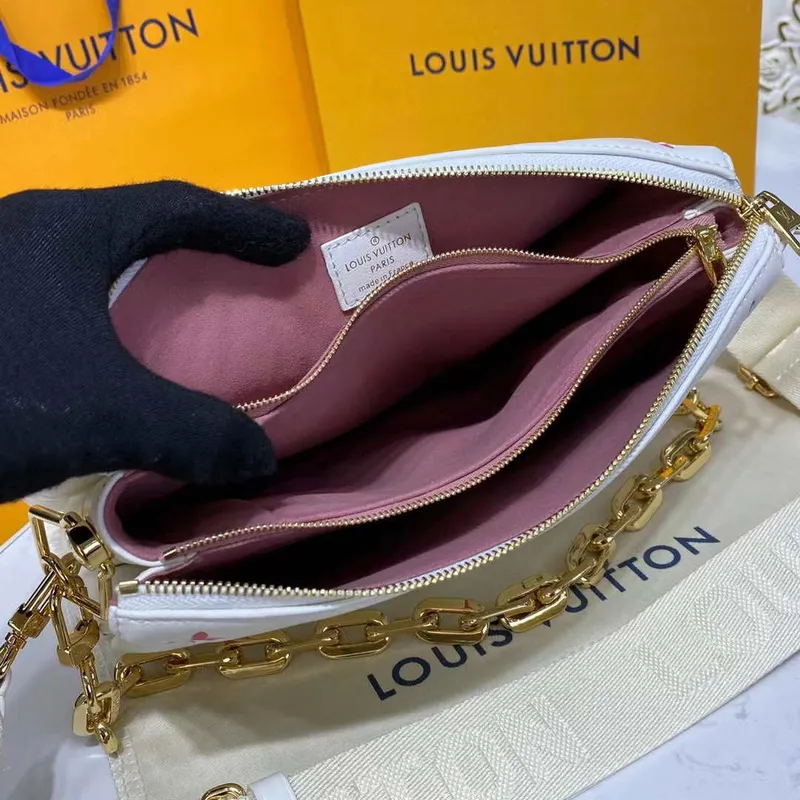 LV M21209 Louis Vuitton Coussin PM Kabelka Bílá a Růžová