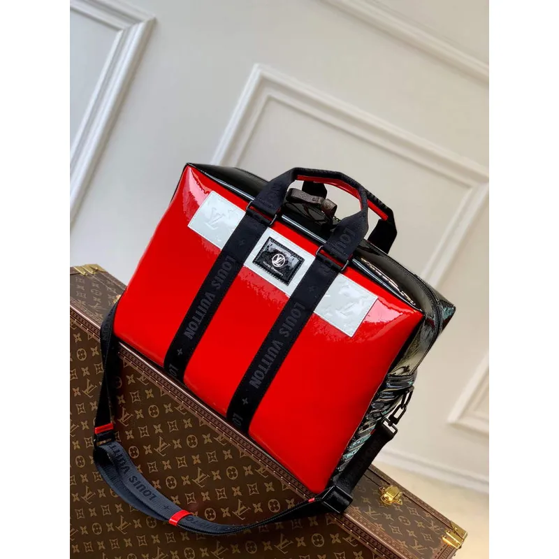 LV M58755 Louis Vuitton Neo Porte Documents Voyage Černá červená