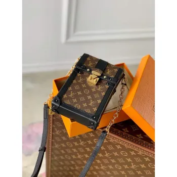LV M63913 Louis Vuitton Vertikální Trunk Pochette Taška Černá