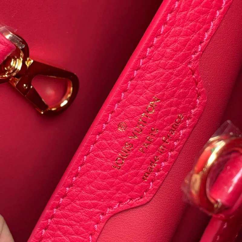 LV M94755 Louis Vuitton Capucines BB Kabelka Černá Růžový Berlingot