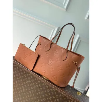 LV M45685 Louis Vuitton Neverfull MM Tote Bag Hnědá
