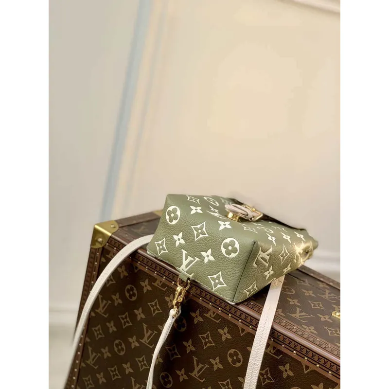 LV M81351 Louis Vuitton Tiny Backpack M80738 Monogram Empreinte Zelená